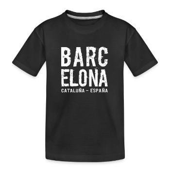 Barcelone, Catalogne, Espagne, Mer Méditerranée - T-shirt bio Premium Enfant - noir - Devant