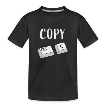 Ctrl C Copier - T-shirt bio Premium Enfant - noir - Devant