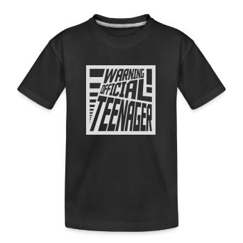 avertissement citation officielle d’adolescent - T-shirt bio Premium Enfant - noir - Devant
