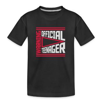 avertissement citation officielle d’adolescent - T-shirt bio Premium Enfant - noir - Devant