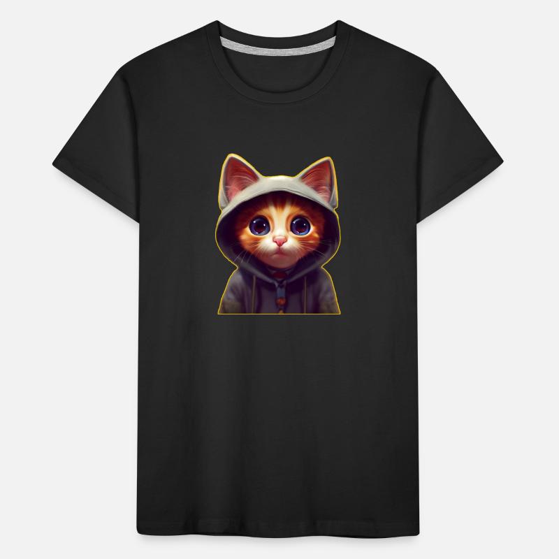 Chat avec pull T-shirt bio Premium Enfant