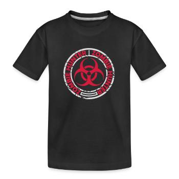 Chasseur de zombies Citation d’Halloween - T-shirt bio Premium Enfant - noir - Devant