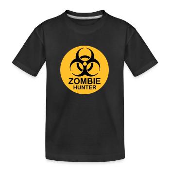 Chasseur de zombies Citation d’Halloween - T-shirt bio Premium Enfant - noir - Devant