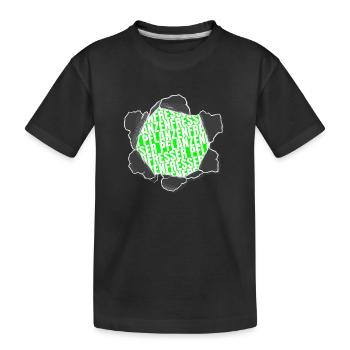 spaß veganismus gesundes essen spruch statement - Kinder Premium Bio T-Shirt - Schwarz - Vorne