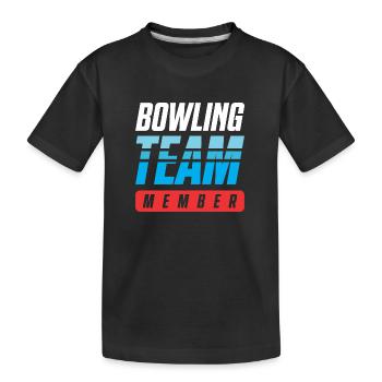Équipe de bowling - T-shirt bio Premium Enfant - noir - Devant