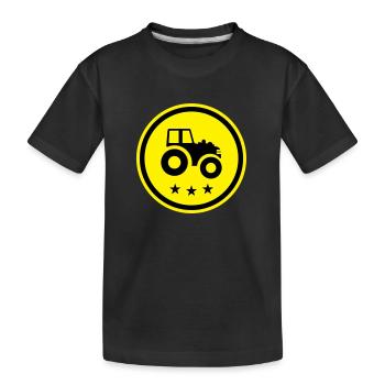 Symbole du tracteur - T-shirt bio Premium Enfant - noir - Devant