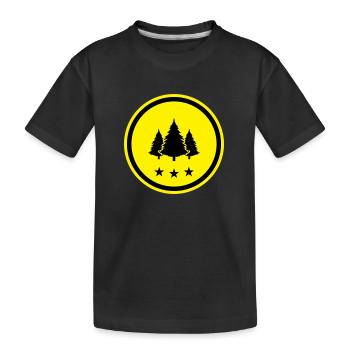 Tree Fir Forest - Kids' Premium Organic T-Shirt - black - Front