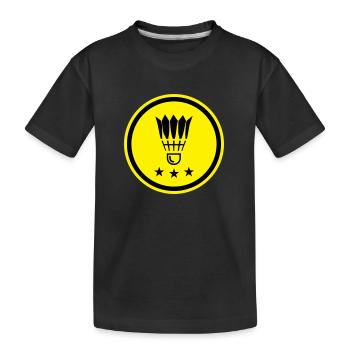 Symbole de badminton - T-shirt bio Premium Enfant - noir - Devant
