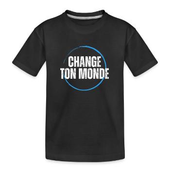 T-shirt positive attitude - T-shirt bio Premium Enfant - noir - Devant