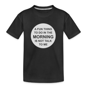 ne me parle pas - T-shirt bio Premium Enfant - noir - Devant