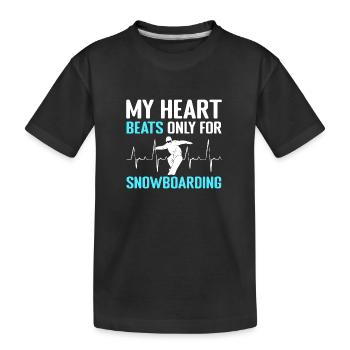 Snowboard Extreme Sport Boarder - Kids' Premium Organic T-Shirt - black - Front