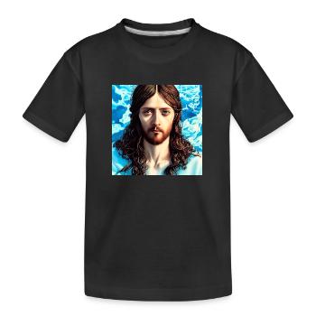 Portrait de Jésus-Christ - T-shirt bio Premium Enfant - noir - Devant
