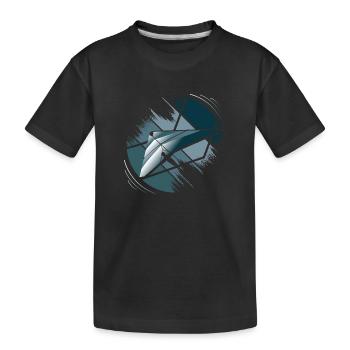 Hanggleiter Drachenflieger Deltasegler - Kinder Premium Bio T-Shirt - Schwarz - Vorne