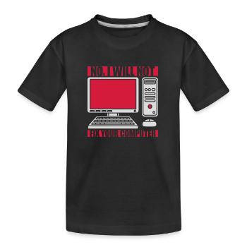 Ne pas réparer votre ordinateur - T-shirt bio Premium Enfant - noir - Devant