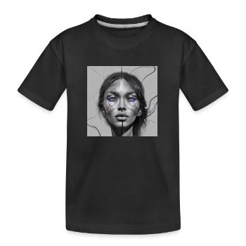 Femme Art Œuvre Selfie - T-shirt bio Premium Enfant - noir - Devant