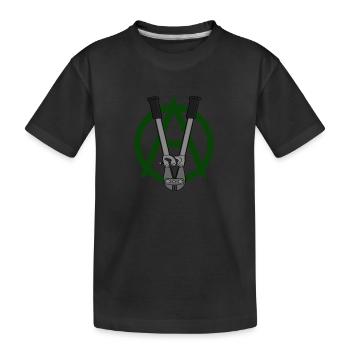 Anarchisme végétalien vert foncé - T-shirt bio Premium Enfant - noir - Devant