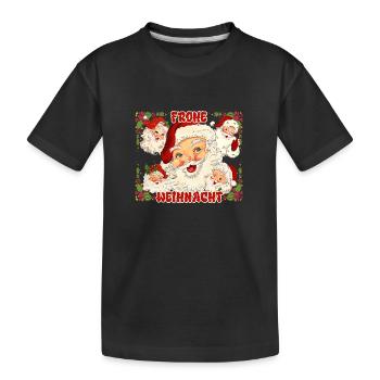 Frohe Weihnacht - Weihnachtsoutfit Kids - Kinder Premium Bio T-Shirt - Schwarz - Vorne