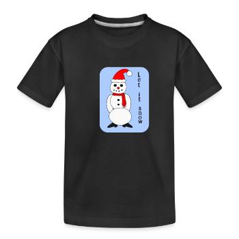Let it snow - Kids' Premium Organic T-Shirt - black - Front