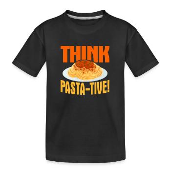 Pensez pâtes! Amateur de pâtes italiennes - T-shirt bio Premium Enfant - noir - Devant