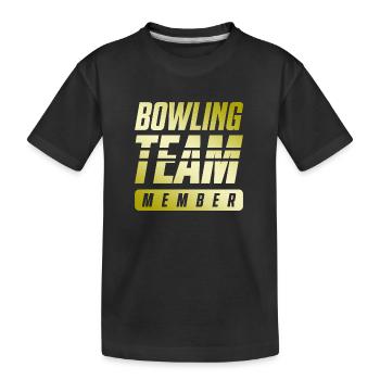 Équipe de bowling - T-shirt bio Premium Enfant - noir - Devant