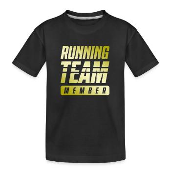 Équipe de course à pied - T-shirt bio Premium Enfant - noir - Devant