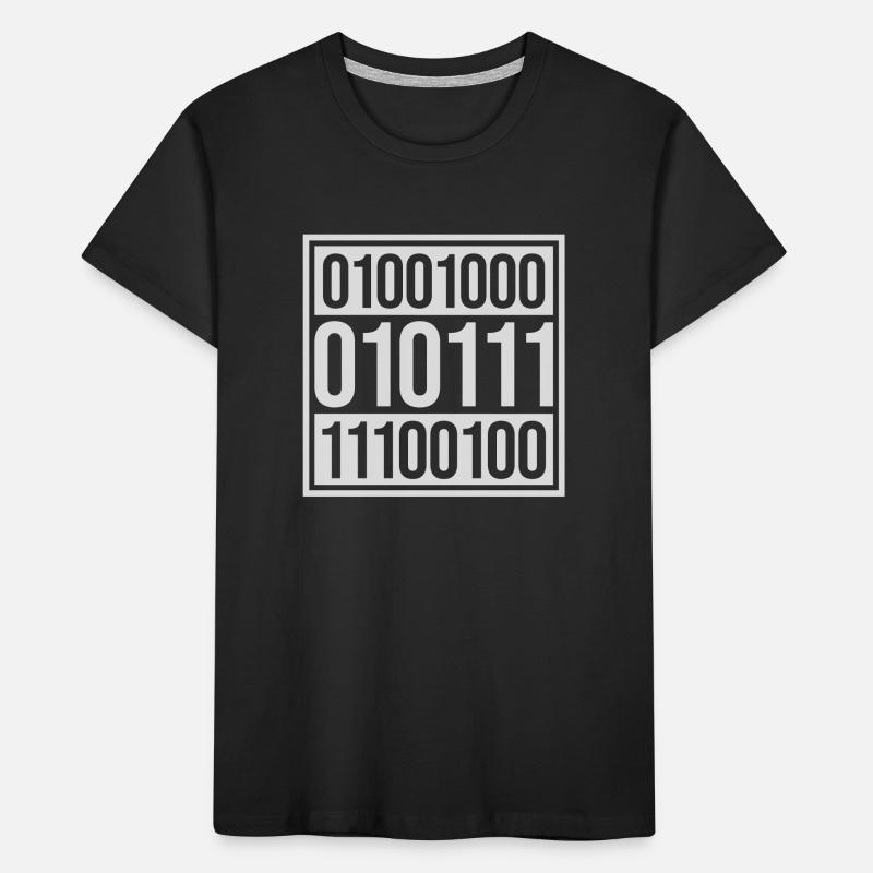 Binär Code Programm Sprache Kinder Premium Bio T-Shirt