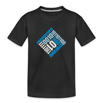 Binär Code Programm Sprache - Kinder Premium Bio T-Shirt - Schwarz - Vorne