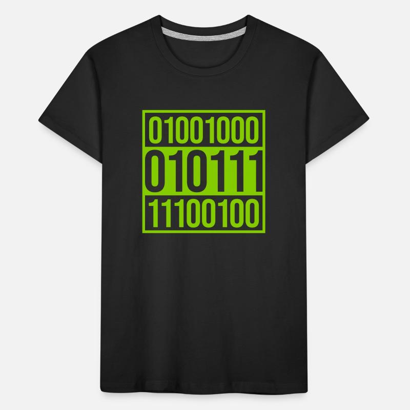 Binary Code Program Language Kids' Premium Organic T-Shirt