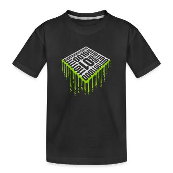 Binär Code Programm Sprache - Kinder Premium Bio T-Shirt - Schwarz - Vorne
