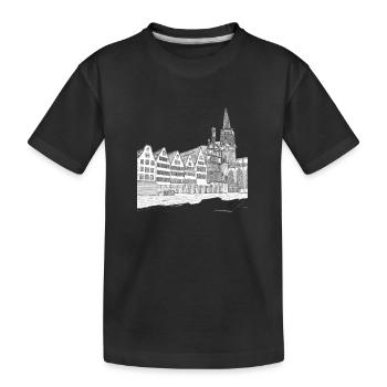 Münster Zeichnung - Kinder Premium Bio T-Shirt - Schwarz - Vorne