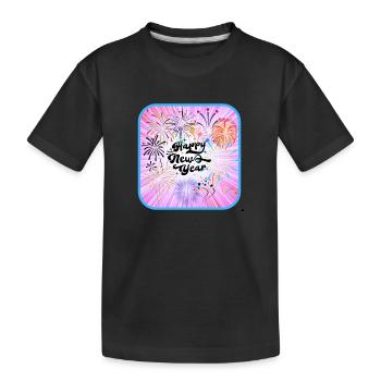 Bonne année, thème coloré. - T-shirt bio Premium Enfant - noir - Devant