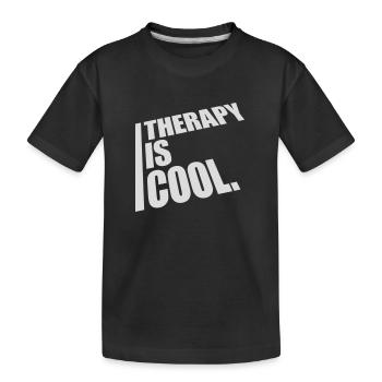 la thérapie est cool Citation - T-shirt bio Premium Enfant - noir - Devant