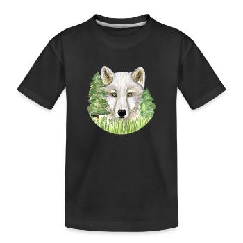 Loup - T-shirt bio Premium Enfant - noir - Devant