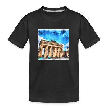 Das Brandenburger Tor in Berlin - Kinder Premium Bio T-Shirt - Schwarz - Vorne