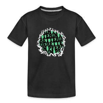 pferd friese hund gewaltlosigkeit naturschutz - Kinder Premium Bio T-Shirt - Schwarz - Vorne