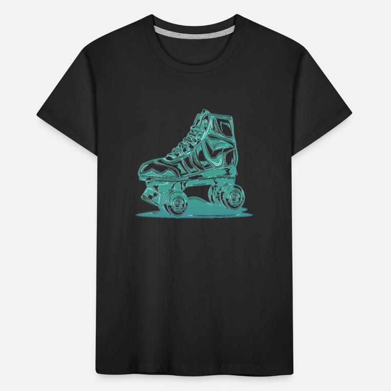 rollerblades patins rollers rollerskates retro T-shirt bio Premium Enfant