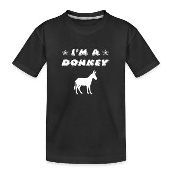 Âne - T-shirt bio Premium Enfant - noir - Devant