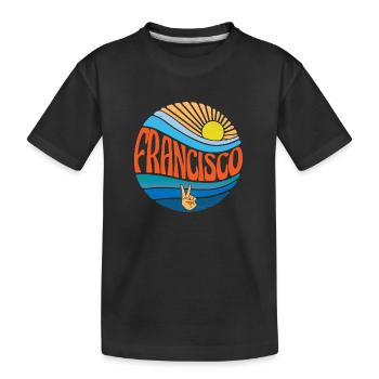 Chemise Francisco Vintage Coucher de soleil Francisco Groovy - T-shirt bio Premium Enfant - noir - Devant