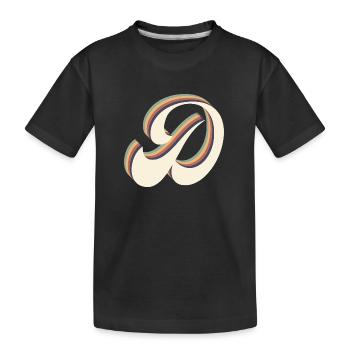 lettre d - T-shirt bio Premium Enfant - noir - Devant