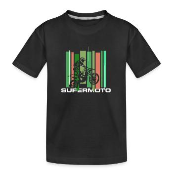 SUPER MOTO couleur vert - T-shirt bio Premium Enfant - noir - Devant
