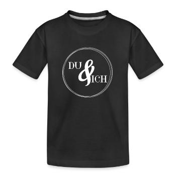Du und Ich I Gemeinsam Freundschaft Liebe - Kinder Premium Bio T-Shirt - Schwarz - Vorne