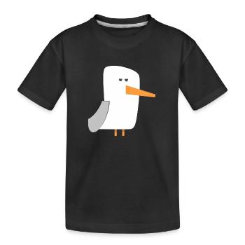 Möwe - Kinder Premium Bio T-Shirt - Schwarz - Vorne