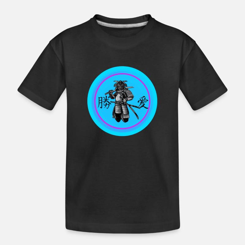 Neon Samurai - Kinder Premium Bio T-Shirt - Schwarz