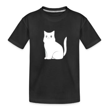 Chat Animal Icône Animal De Compagnie - T-shirt bio Premium Enfant - noir - Devant