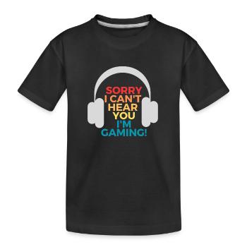 Un design de jeu cool pour les vrais joueurs! - T-shirt bio Premium Enfant - noir - Devant