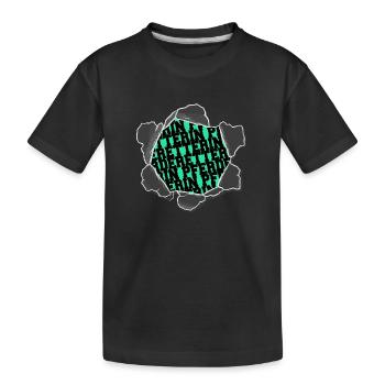 tierschützer schwein isländer umweltschutz brauner - Kinder Premium Bio T-Shirt - Schwarz - Vorne