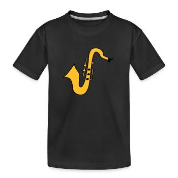 Saxophone - Kids' Premium Organic T-Shirt - black - Front