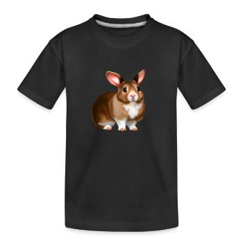 Pour Pâques, un motif de lapin doux - T-shirt bio Premium Enfant - noir - Devant