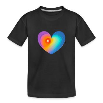 Muttertag Liebe Hochzeit Verlobung Valentinstag - Kinder Premium Bio T-Shirt - Schwarz - Vorne