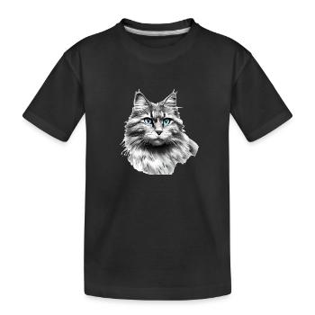 Chaton Propriétaire Chat Chat Domestique Chat - T-shirt bio Premium Enfant - noir - Devant